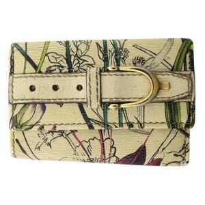 GUCCI Key holder Ivory Pink Green Women 309759 Authentic secondhand
